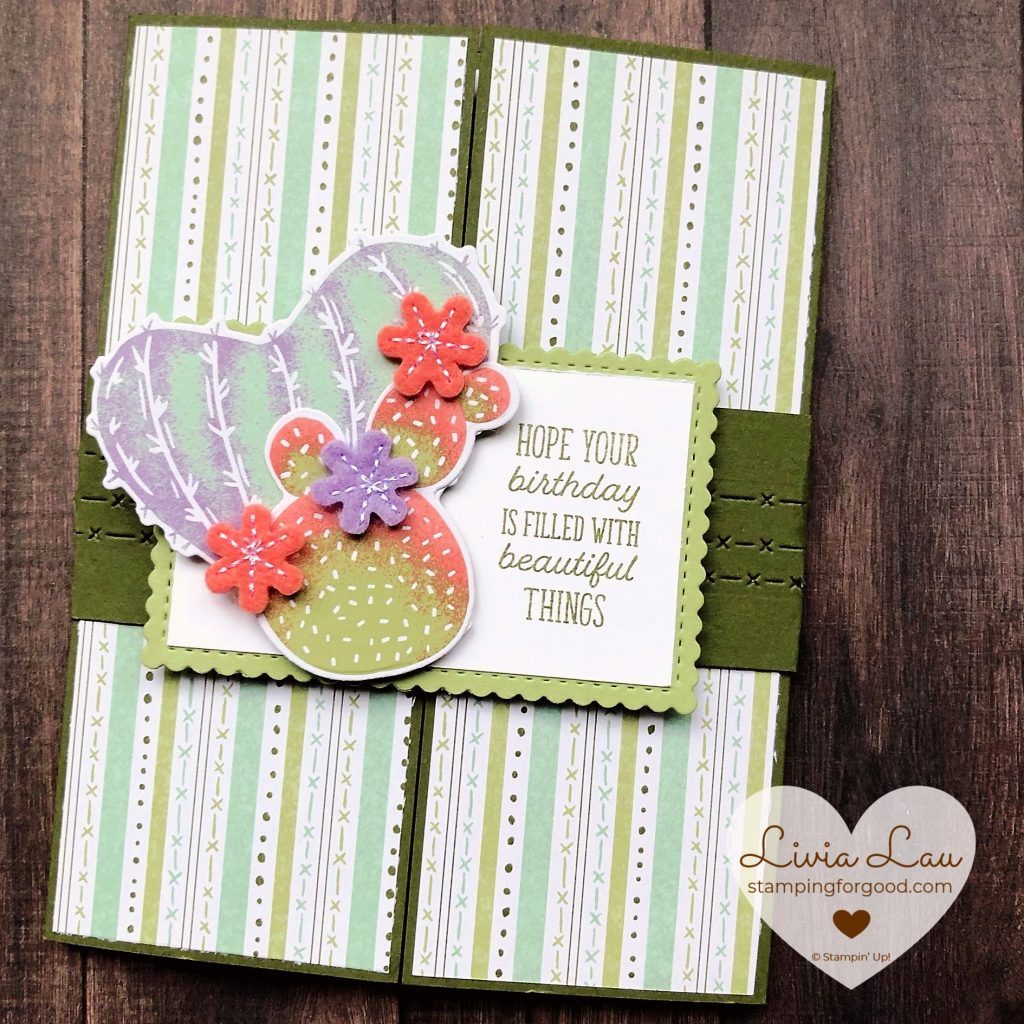 Flowering Cactus Belly Band Card